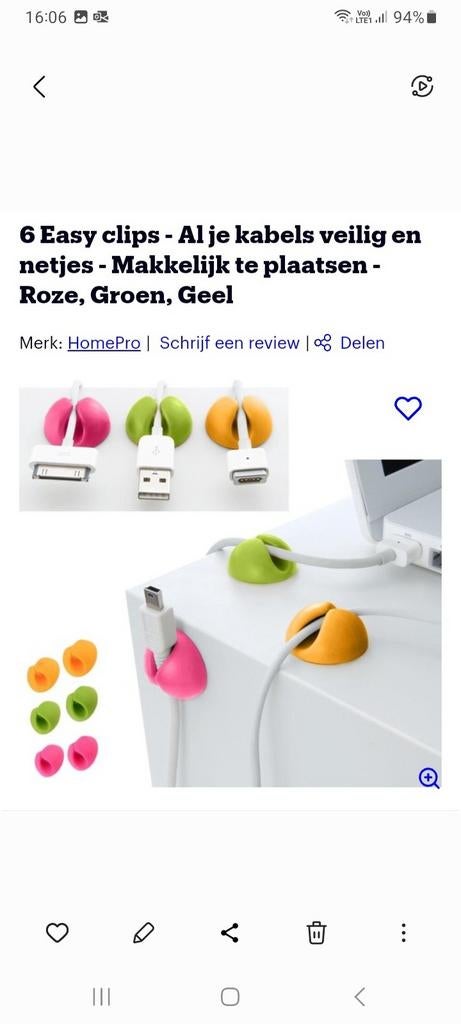 Lot de clips Easy Clips. Pour ranger tous vos câbles etc. !, Enlèvement, Neuf
