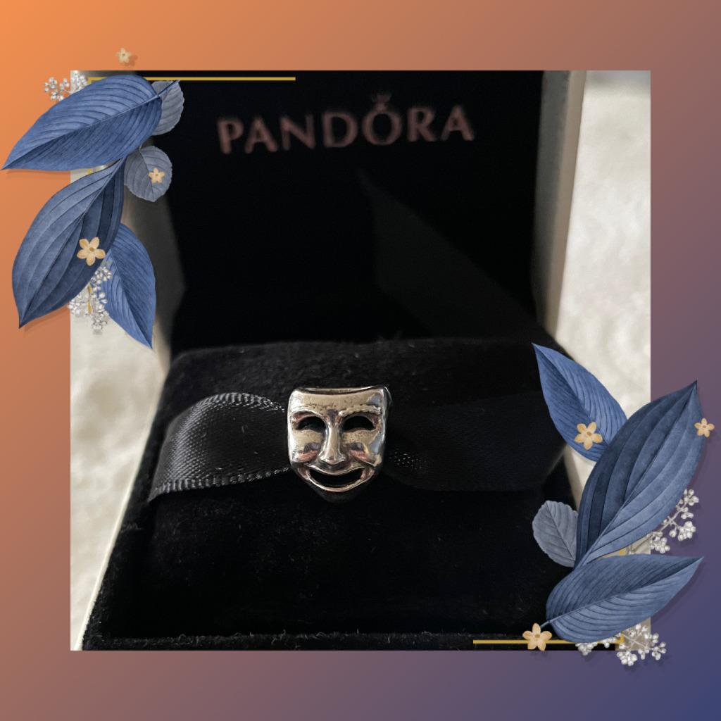 Authentique et magnifique bille de Pandora ! "The Mask", Verzenden, Zo goed als nieuw, Zilver, Pandora