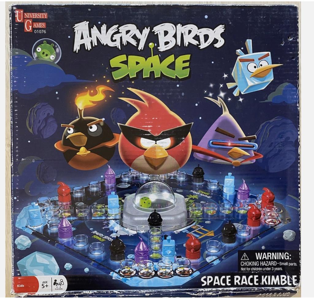 Gezelschapsspel: Angry Birds Space Race Kimble, Drie of vier spelers, Ophalen of Verzenden, Gebruikt, Tactic