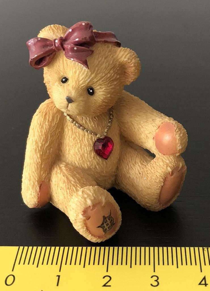 Cherished Teddies Little Sparkles Birthstone Bears "January", Ophalen of Verzenden, Zo goed als nieuw, Beeldje, Cherished Teddies