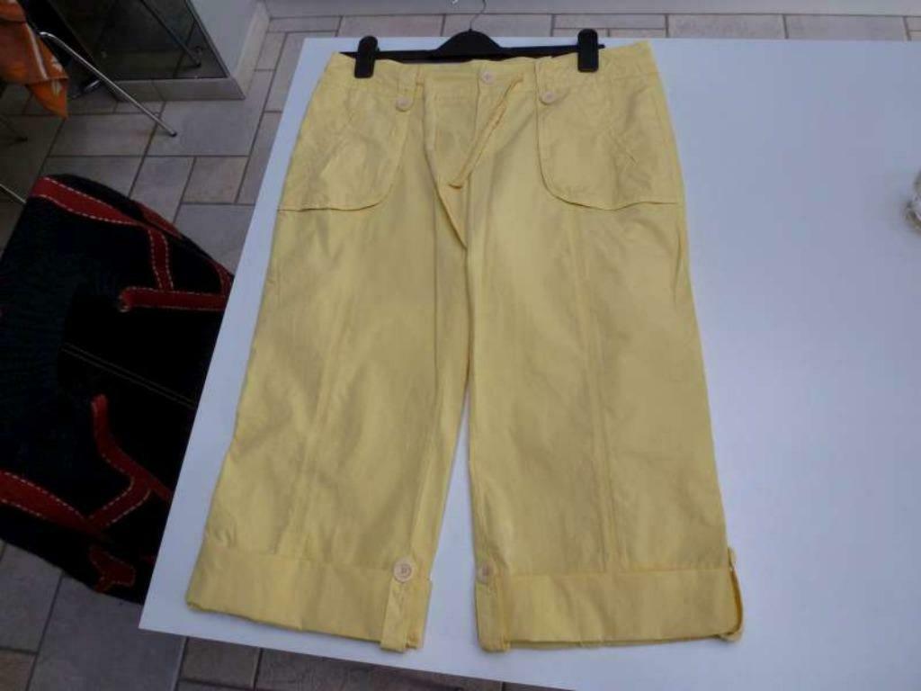 HAMPTON BAYS 7/8 dames broek NIEUW, Kleding | Dames, Ophalen of Verzenden, Nieuw, Maat 38/40 (M), Geel