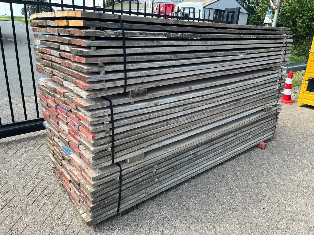 Steigerhout/steiger hout/steigerplanken 2M 3M 200CM 300CM, Jardin & Terrasse, Poteaux, Poutres & Planches, Utilisé, Planches, 250 cm ou plus