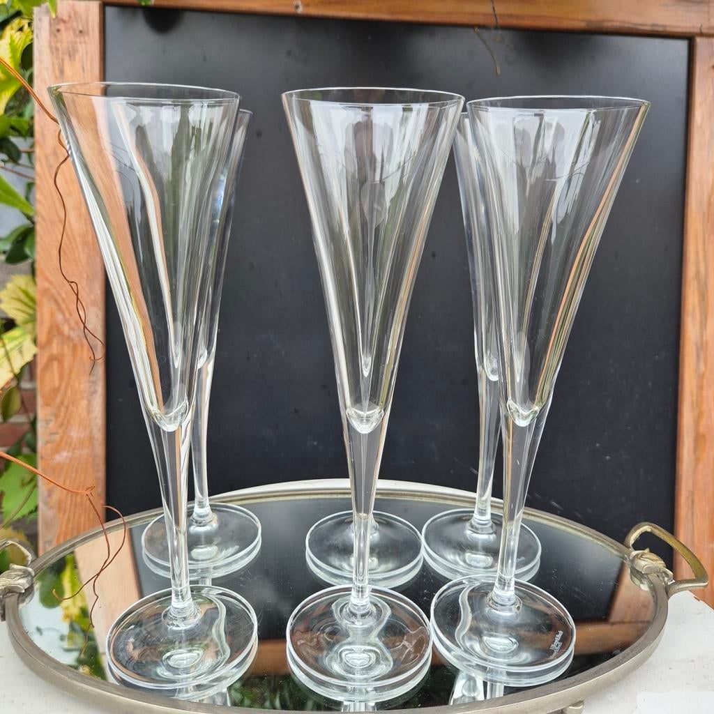 Villeroy &Boch, champagne glazen, Purismo, 6 stuks, flute, Ophalen of Verzenden