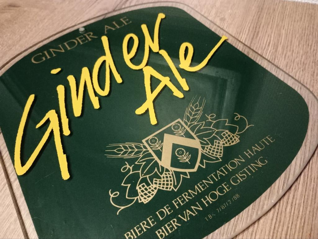 Ginger Ale beer - glazen reclame, Verzamelen, Merken en Reclamevoorwerpen, Ophalen of Verzenden