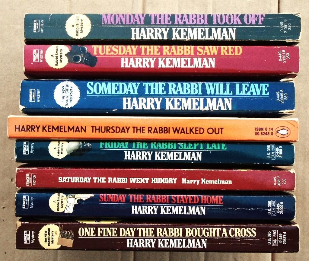 8 petits romans policiers policiers de rabbins - 1982/1989, Enlèvement ou Envoi, Comme neuf, Harry Kemelman (1908-1996)