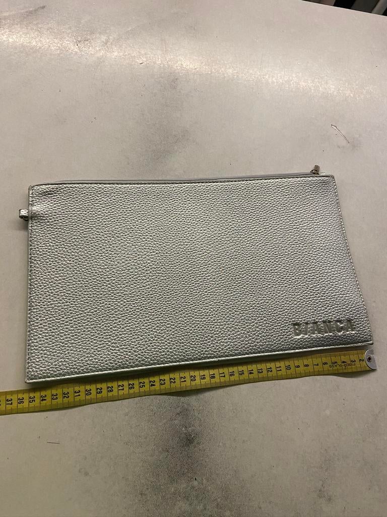 Bianca tasje clutch zilver 35x20cm - Nieuw, Ophalen of Verzenden, Nieuw, Overige kleuren, Overige typen