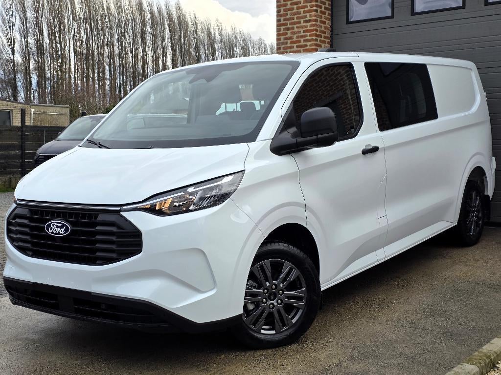 Ford Transit Custom PHEV 227 PK - Dub Cab 6ZIT - NIEUW 0KM, Auto's, Stof, Wit, Bedrijf, Diesel