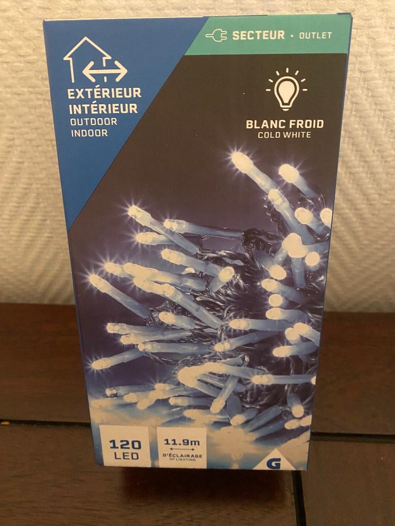 11,9 m 120 LED INT/EXT koudwitte lichtslinger, Ophalen, Nieuw