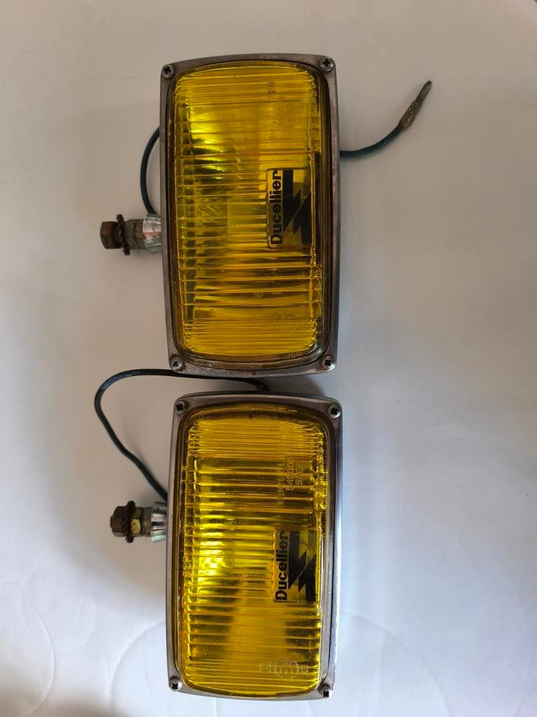 Duo Ducellier VINTAGE  gele mistautolampen voor Oldtimer, Auto-onderdelen, Ophalen