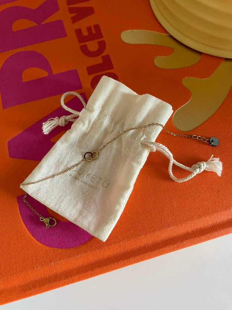 Lou Yetu bracelet, Ophalen of Verzenden, Zo goed als nieuw, Goud, Staal