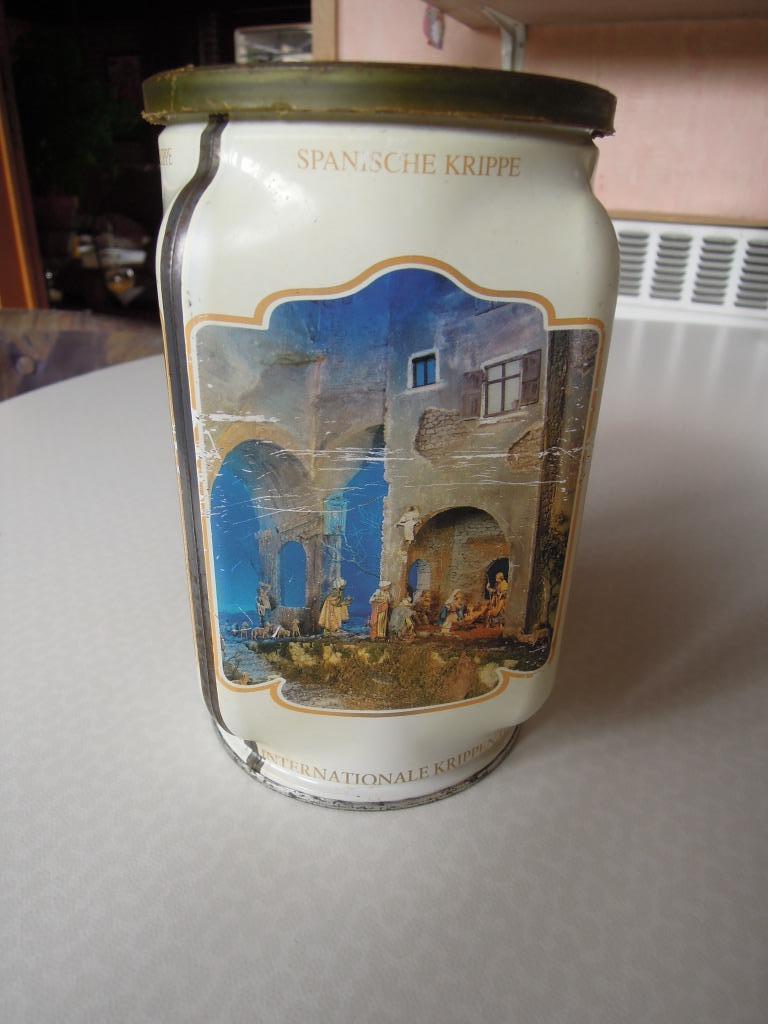 blik Krippana Hergersberg krippe Spaans Italiaans Oostenrijk, Verzamelen, Ophalen of Verzenden, Gebruikt, Koffie