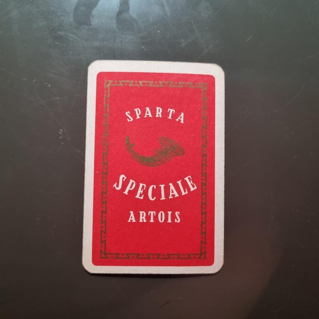 Carte de jeu Sparta Speciale Artois (modèle 2), Verzamelen, Biermerken, Ophalen of Verzenden, Gebruikt, Overige typen, Stella Artois