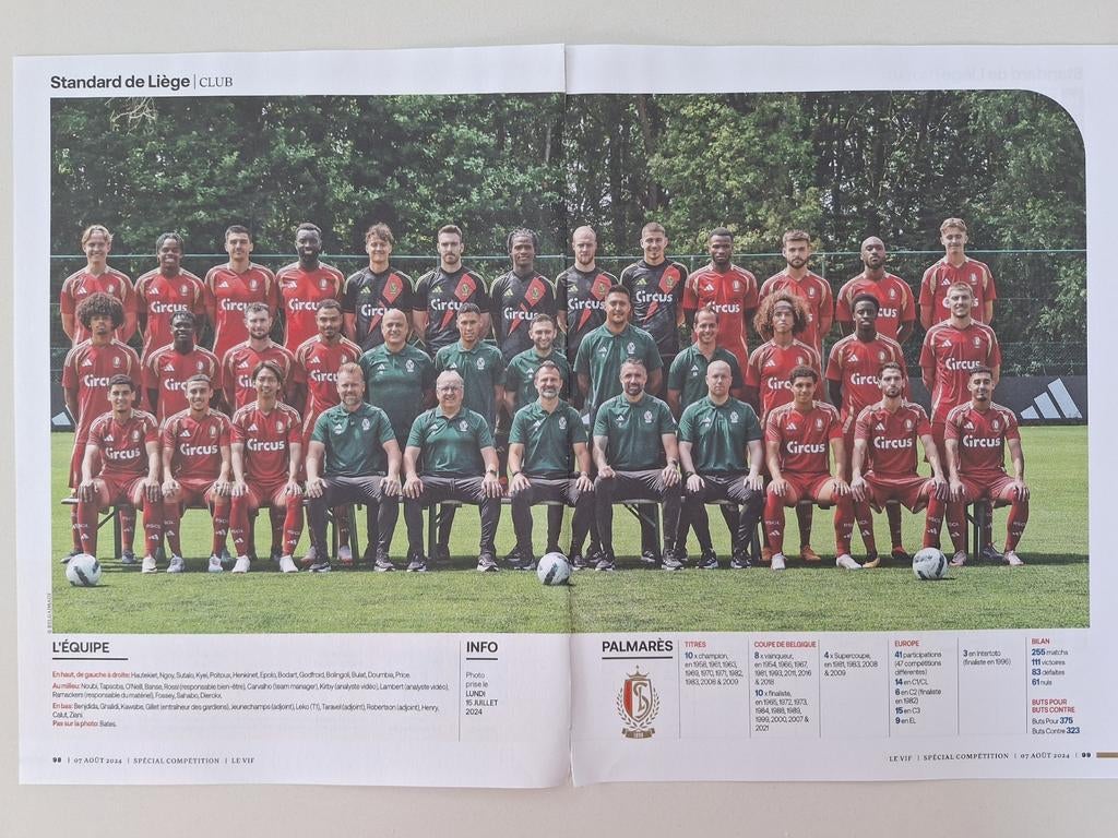 Standard de Liège, Verzamelen, Sportartikelen en Voetbal, Ophalen, Zo goed als nieuw