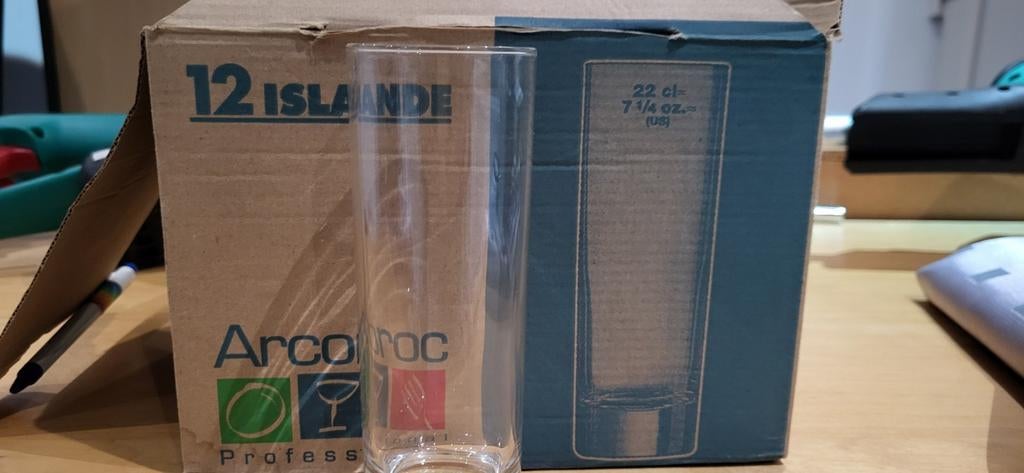11 longdrink glazen 22cl per glas, Huis en Inrichting, Ophalen, Zo goed als nieuw, Glas