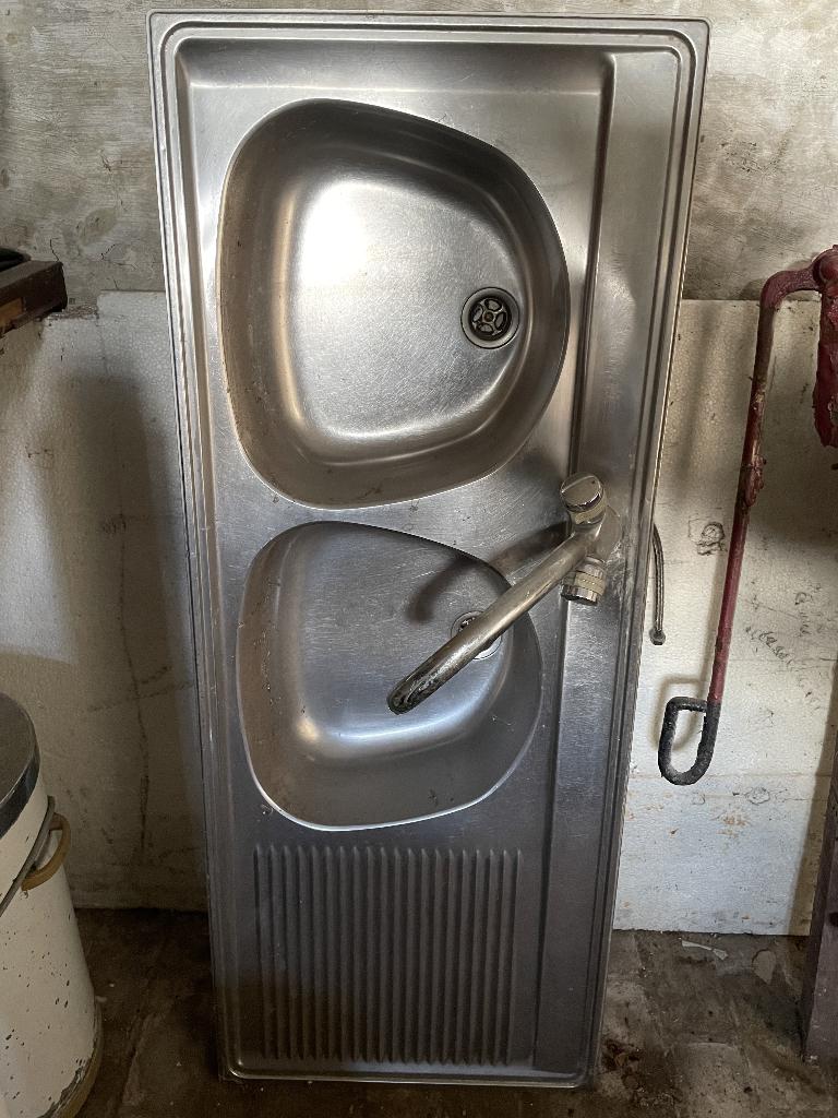 Spoelbak Franke, Doe-het-zelf en Bouw, Ophalen, Gebruikt, Inox, Wastafel