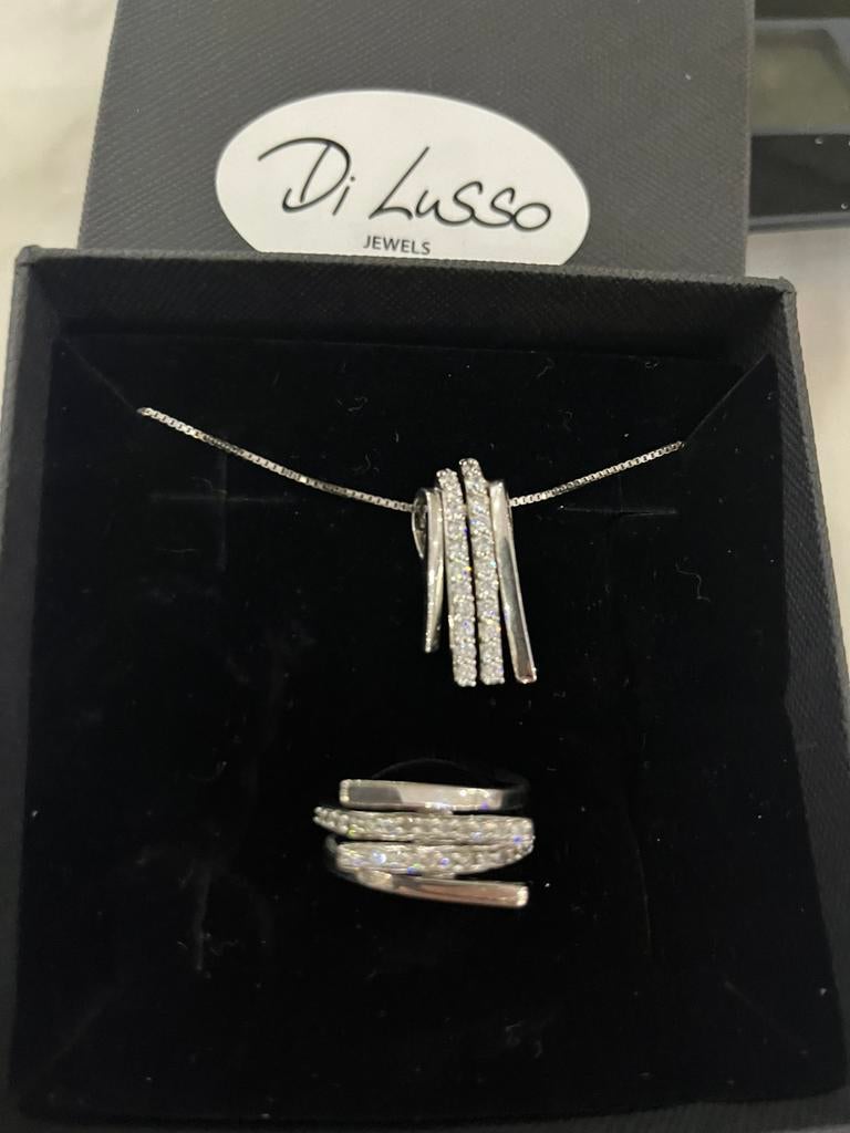 Zilveren set 925, Handtassen en Accessoires, Ringen, Ophalen of Verzenden, Zo goed als nieuw