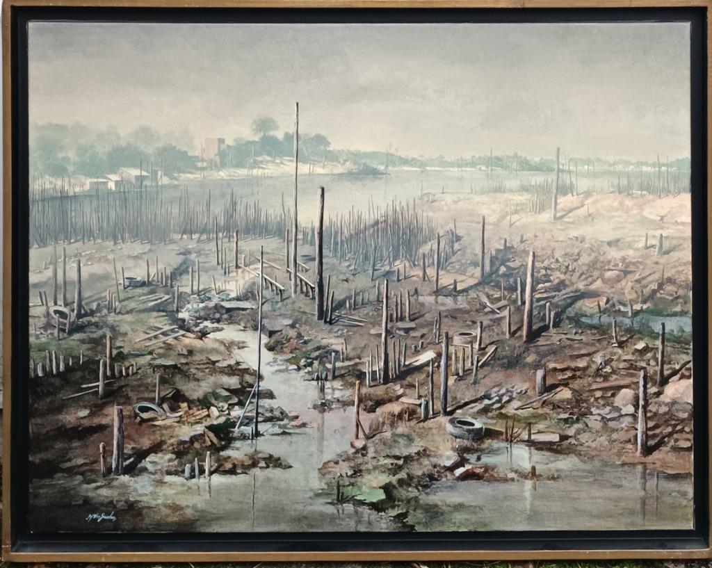 Jef Van Grieken (1950): Baia Algados (O/D, 105  x 75 cm), Enlèvement