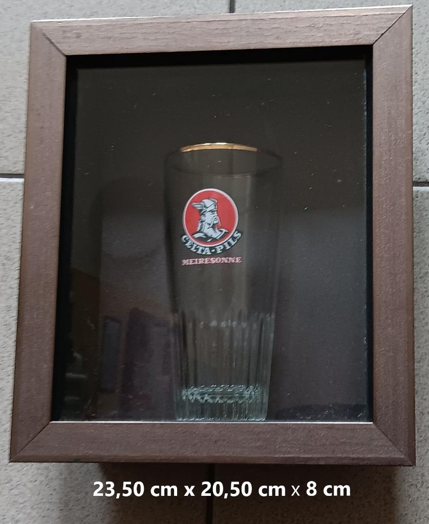 meiresonne bierglas in kader zie foto, Verzamelen, Ophalen of Verzenden