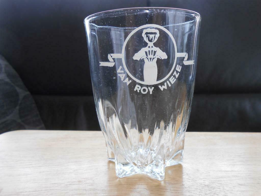 Van Roy Wieze water-limonade glas, Verzamelen, Biermerken, Ophalen of Verzenden, Gebruikt, Glas of Glazen, Overige merken