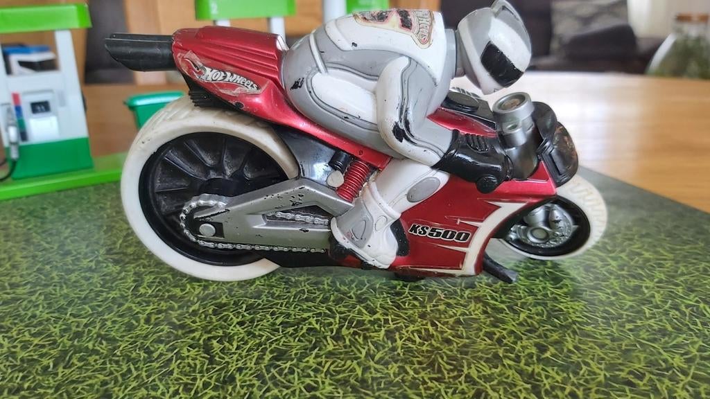 Vintage 2003 Hot Wheels Motorfiets Ks500 Superstunt 6", Hobby en Vrije tijd, Modelauto's | 1:5 tot 1:12, Ophalen of Verzenden