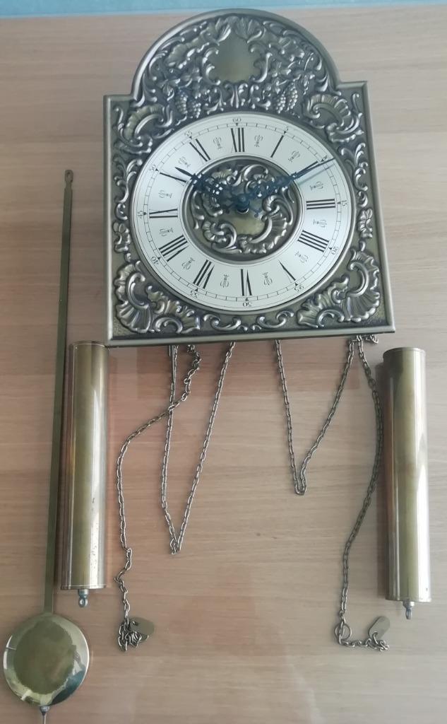 Vintage hangklok met slinger en gewichten, Ophalen