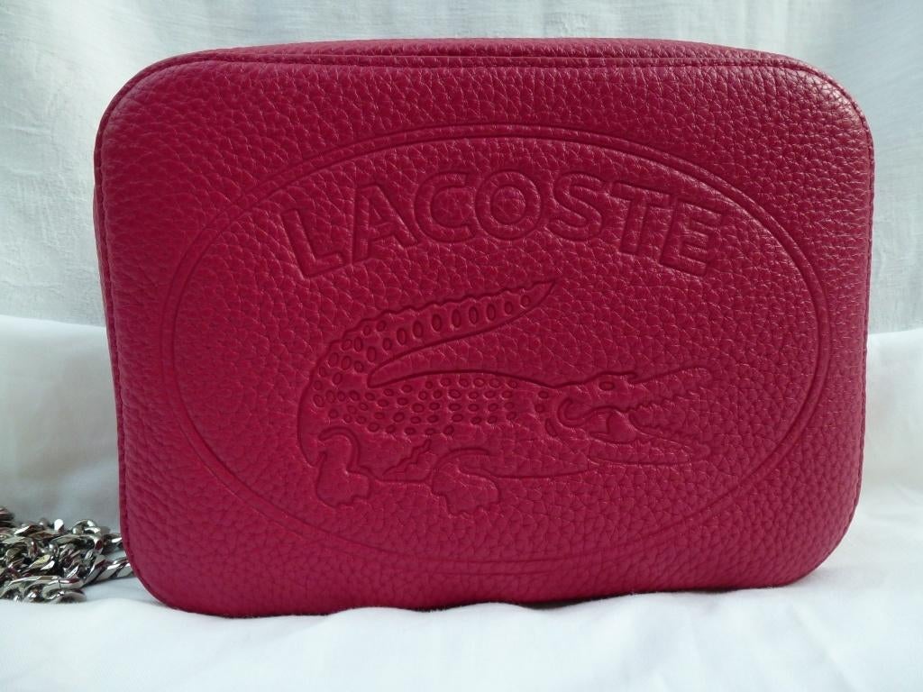 Lacoste Croco Crew schoudertas, Ophalen of Verzenden, Nieuw, Rood, Handtas