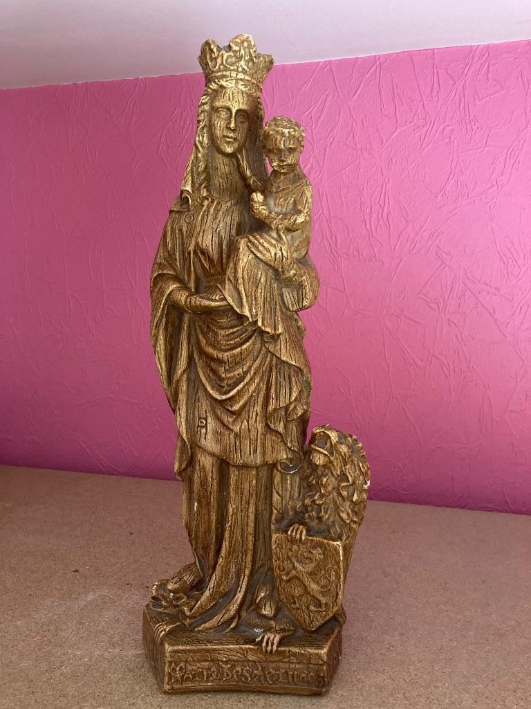 Heiligenbeeld Maria met kind, leeuw, draak 50cm hoog, Enlèvement