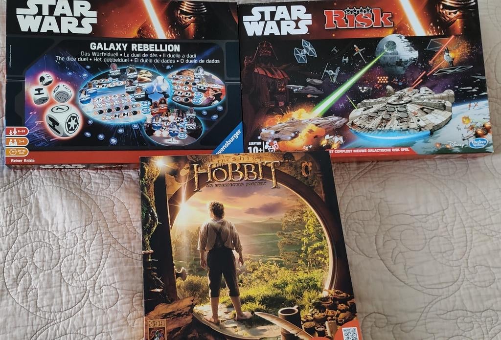 Gezelschapsspellen: Star Wars en The Hobbit nieuw-staat, Ophalen of Verzenden, Zo goed als nieuw, Spel