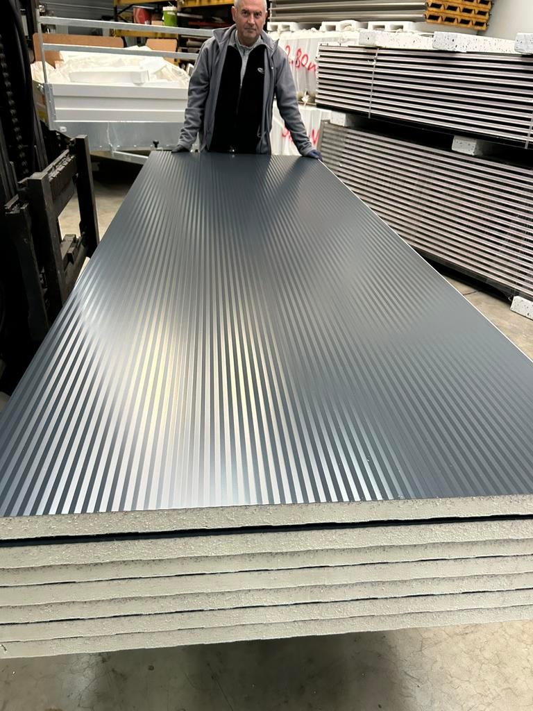 Veranda platen en wandplaten twee kant antraciet kleur 4cm, Doe-het-zelf en Bouw, Ophalen, Nieuw