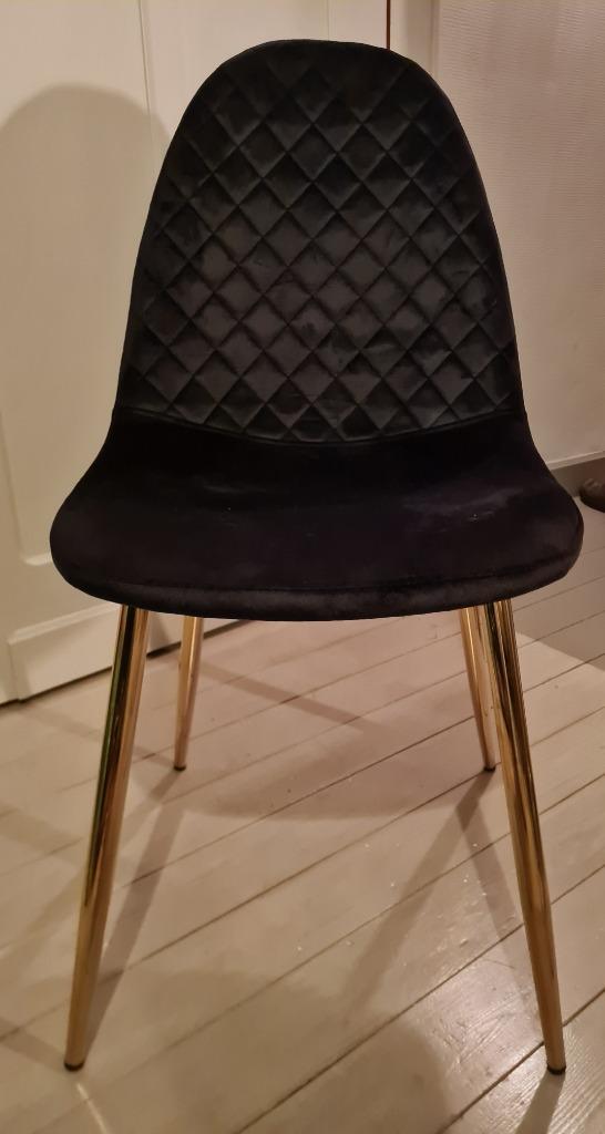 4 stoelen, Huis en Inrichting, Stoelen, Ophalen, Zwart, Zo goed als nieuw, Vier