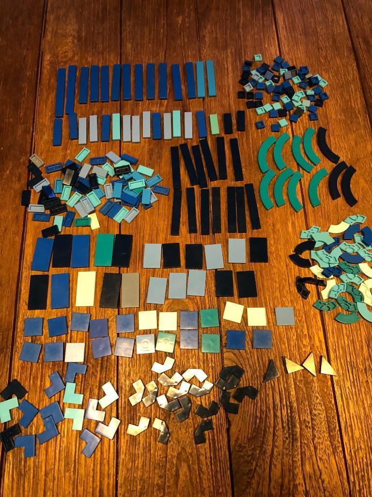 Lego tegels tinten blauw 305 stuks / 220-1, Enlèvement ou Envoi, Utilisé, Briques en vrac, Lego