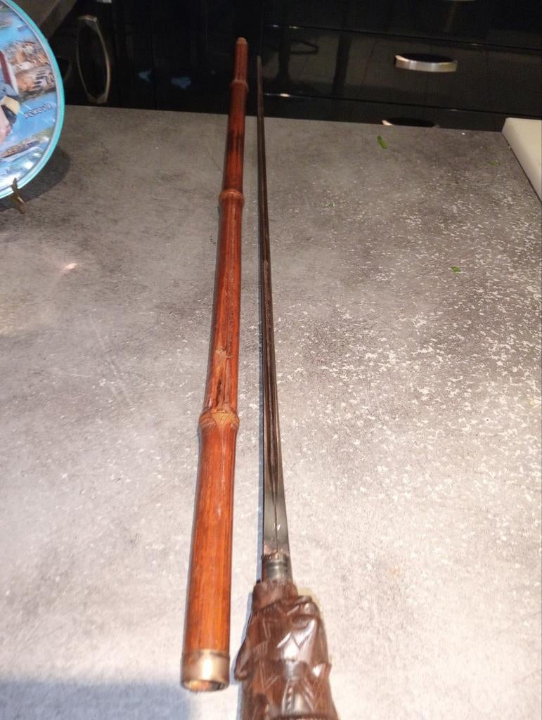Sabre Fleur de lis cane, Antiek en Kunst, Curiosa en Brocante, Ophalen of Verzenden