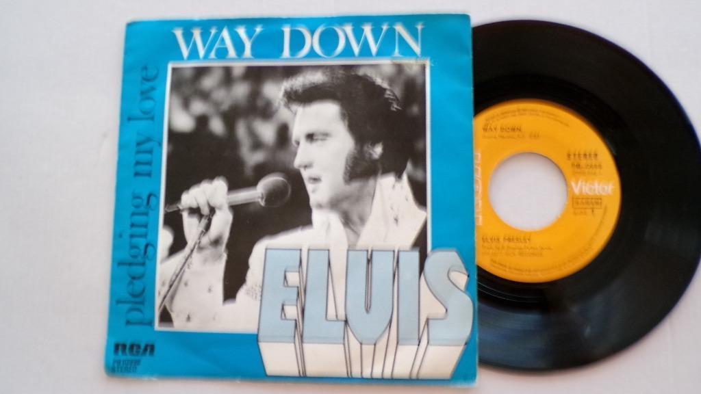 ELVIS PRESLEY - Way down (45t), Ophalen of Verzenden, Zo goed als nieuw, Pop