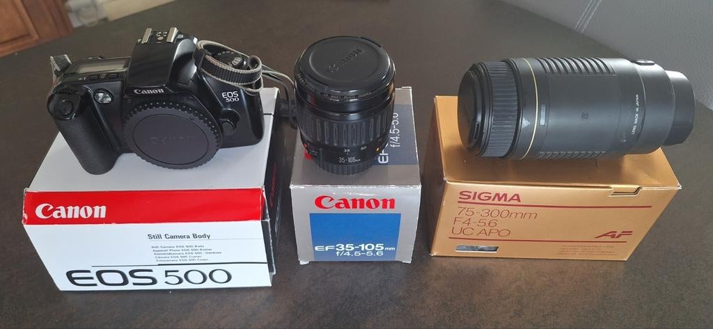 Canon EOS500 + 35-105 + 75-300, Audio, Tv en Foto, Ophalen, Canon