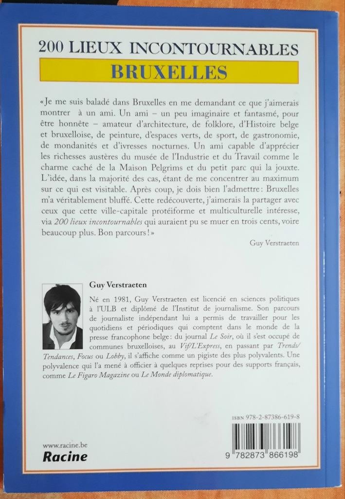 GuillermoGuiz(GuyVerstraeten) 200 lieux incontournables Bxl., Livres, Guides touristiques, Enlèvement ou Envoi, Comme neuf