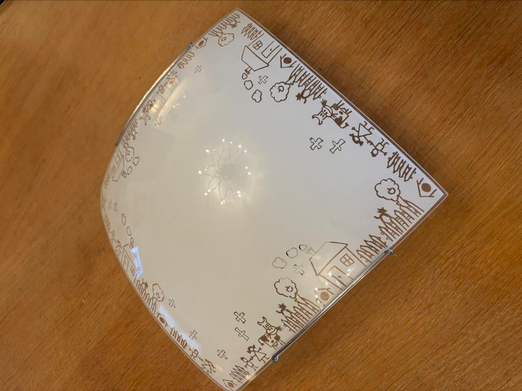 Plafondlamp voor de kinderkamer (voor volwassenen ), Ophalen of Verzenden, Zo goed als nieuw, Glas