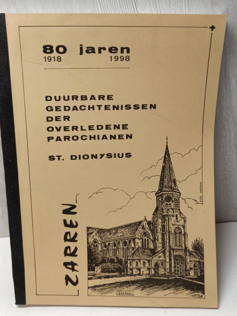 80 jaren overledenen zarren st dionysius, Ophalen of Verzenden, Gelezen