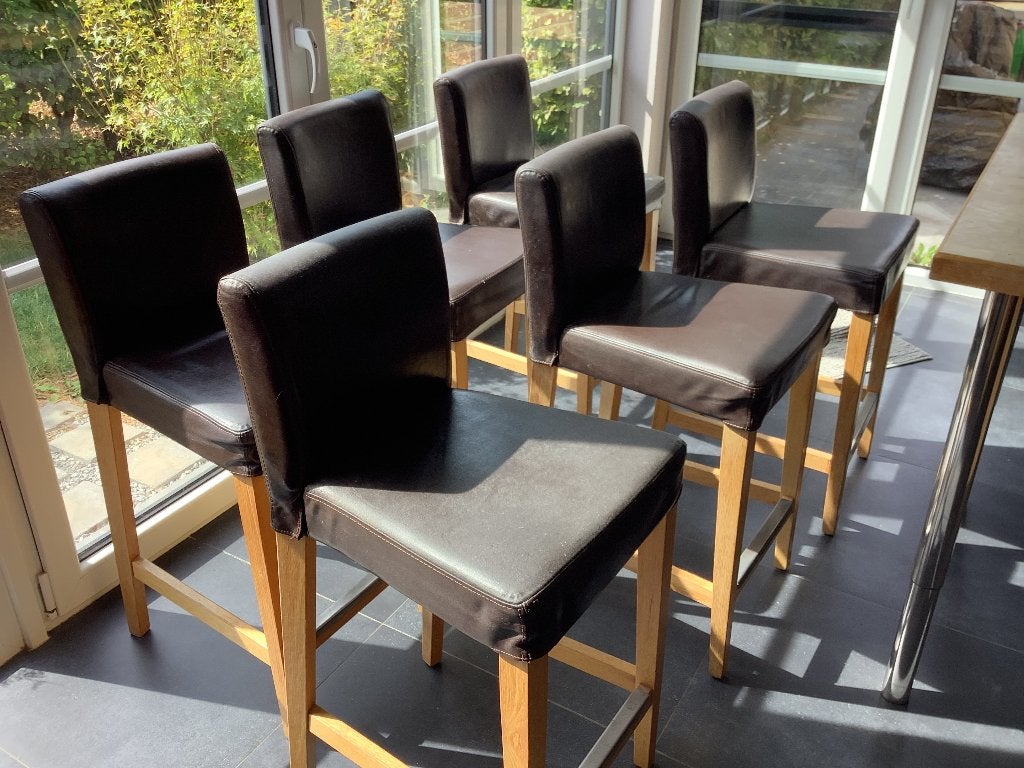 Chaises hautes IKEA Henriksdal, Maison & Meubles, Enlèvement, Utilisé, Cuir
