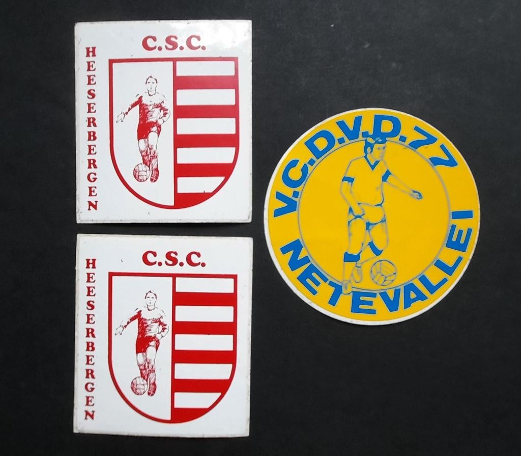 3 stickers Voetbal, Ophalen of Verzenden, Gebruikt
