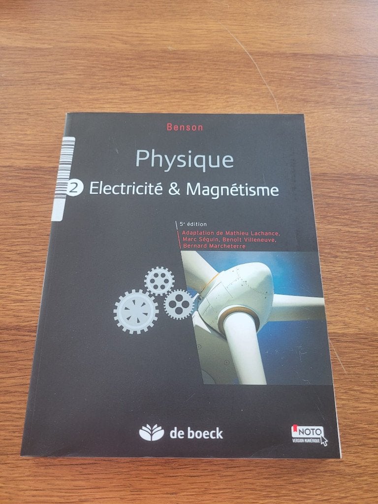 Benso, Harris Physique 2 electricite et magnetisme, Physique, Autres niveaux, Comme neuf, Enlèvement