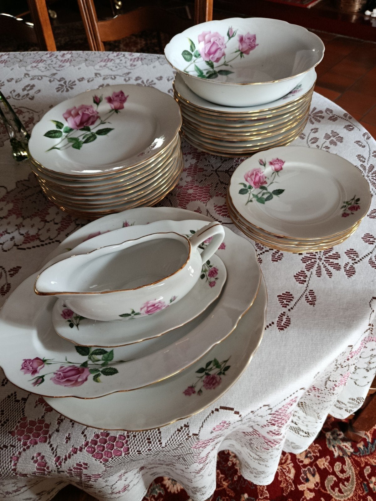 porseleinen servies, Ophalen