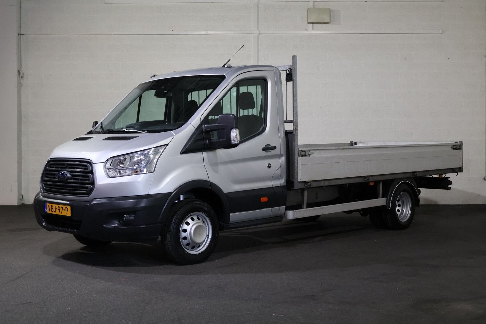 Ford Transit 350 2.0 TDCI L5H1 Open Laadbak Dubbel Lucht Air, Auto's, Bestelwagens en Lichte vracht, Ford, Zilver of Grijs, Te koop