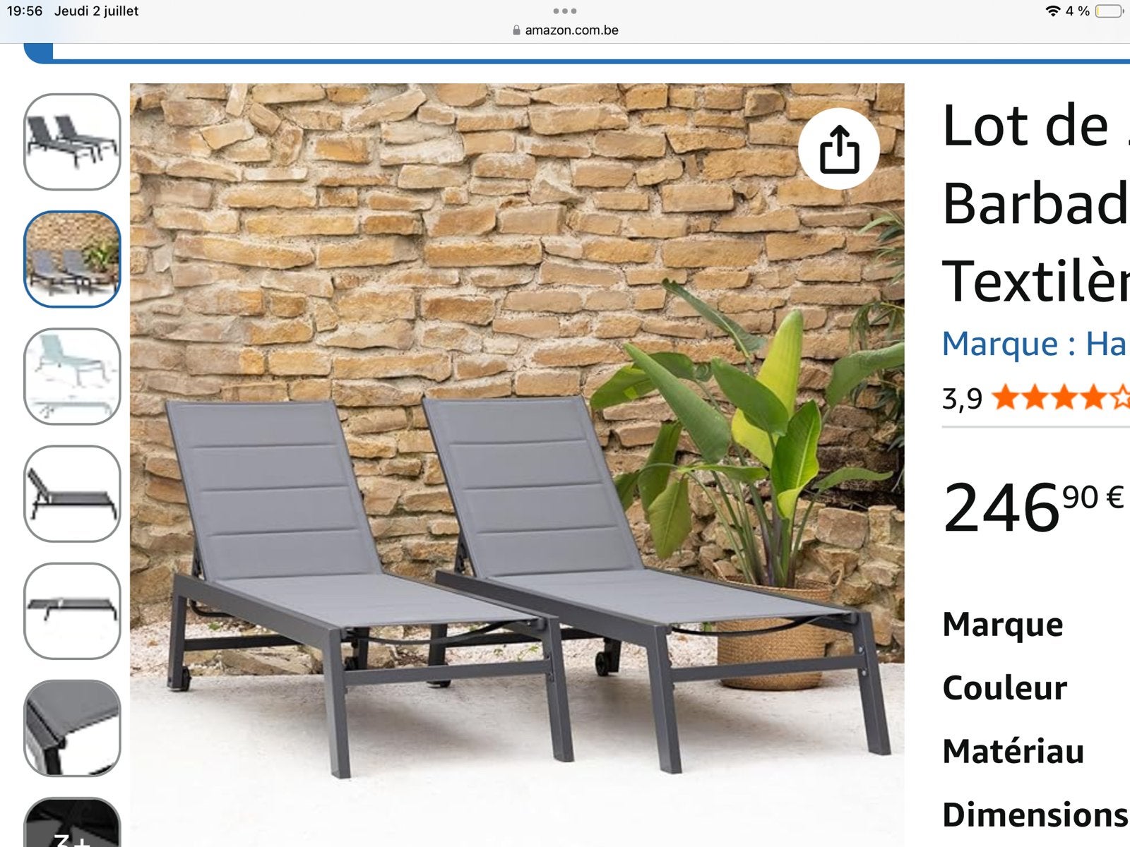 Set van 2 nieuwe loungestoelen, nooit gemonteerd, Ophalen, Zo goed als nieuw