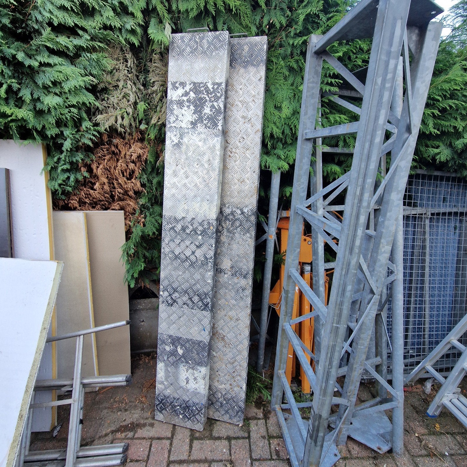 uitschuifbare aluminium plateau, Doe-het-zelf en Bouw, Steigers, Ophalen, Gebruikt