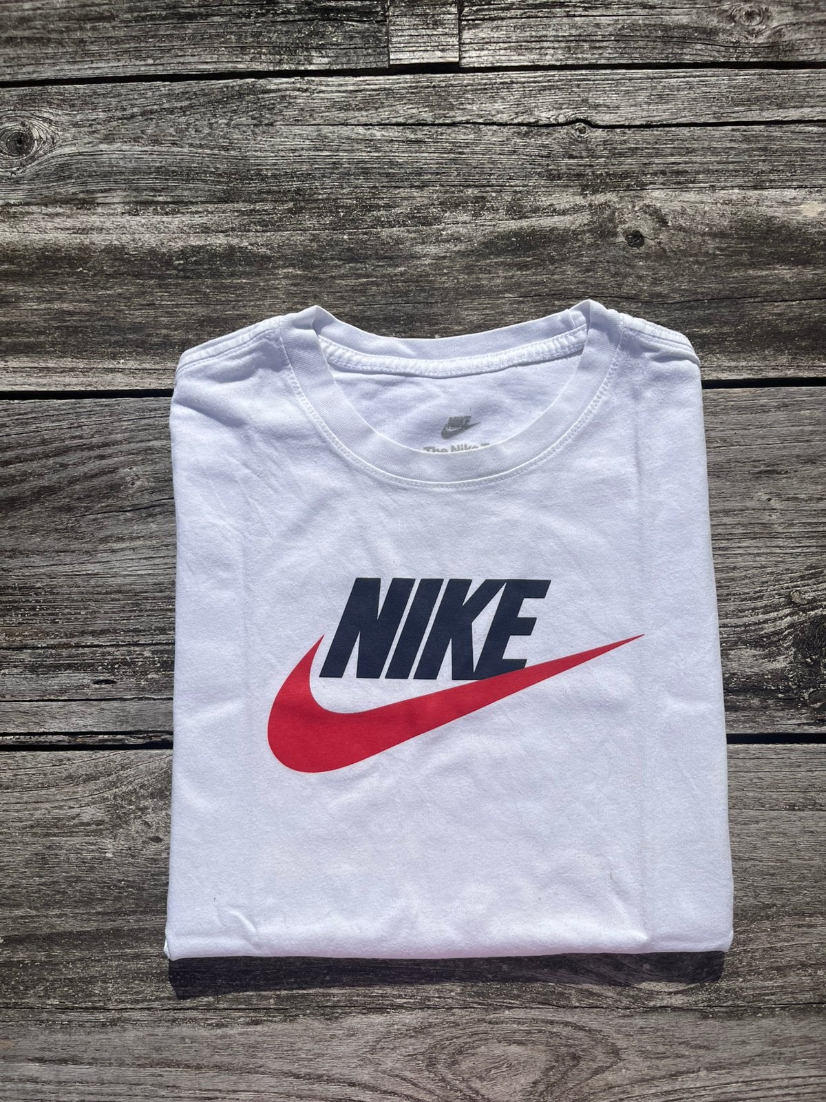 Nike T-Shirt – White/Red – Size 12Y, Verzenden, Zo goed als nieuw, Jongen, Shirt of Longsleeve