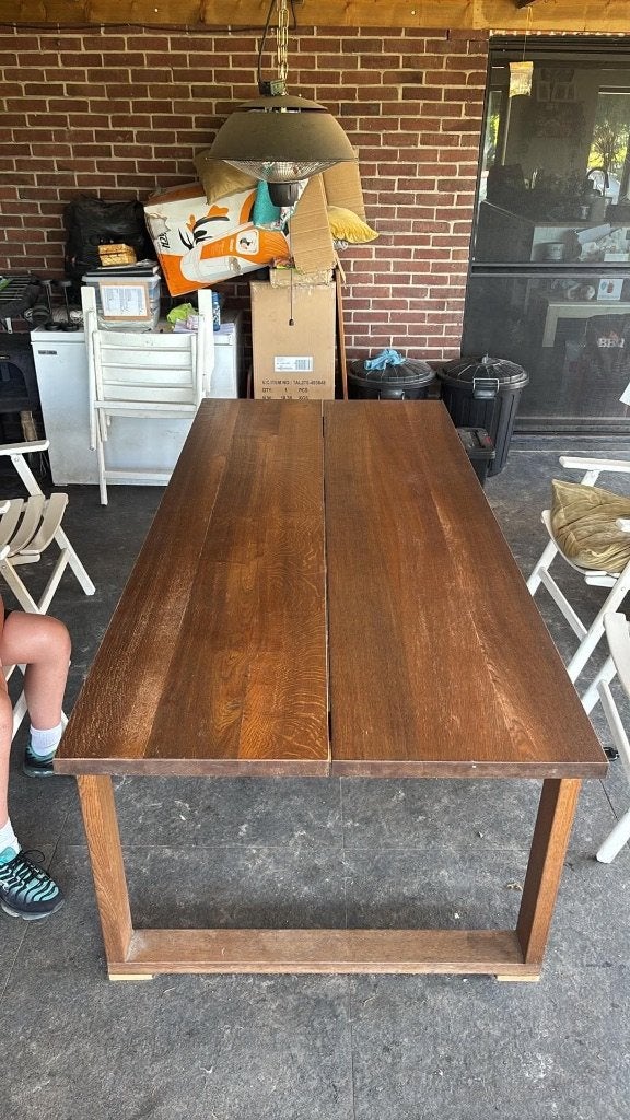 Tafel, Huis en Inrichting, Tafels | Eettafels, Ophalen, Gebruikt, 200 cm of meer, 50 tot 100 cm