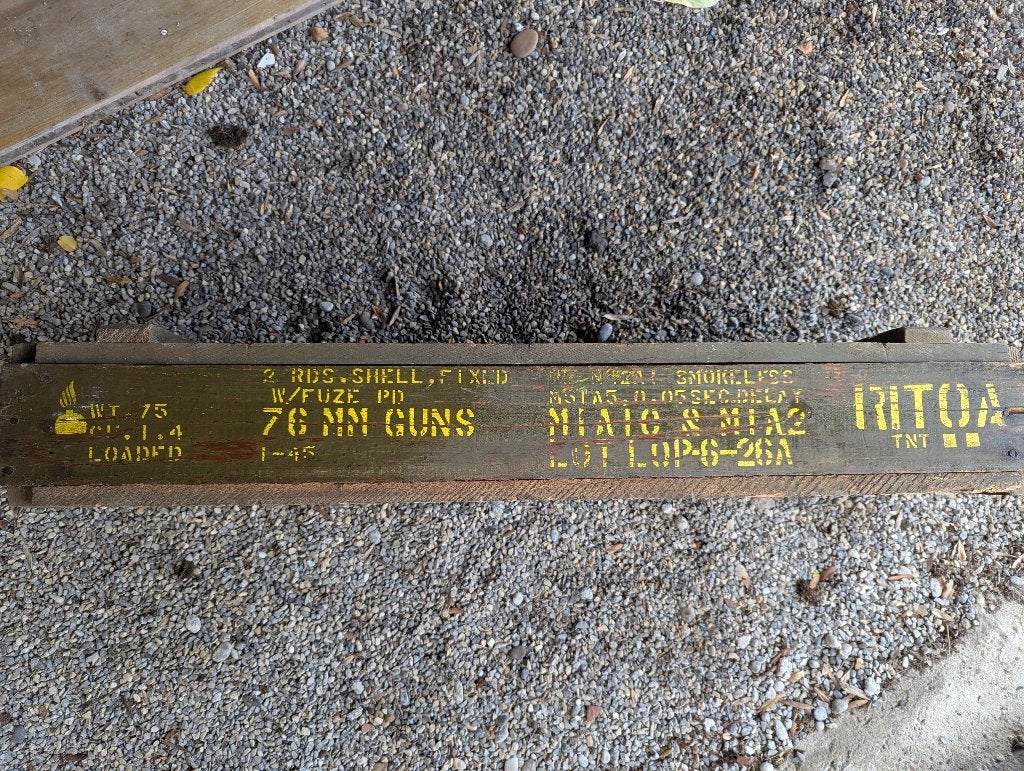 Caisse bois containers 76mm us WW2, Enlèvement ou Envoi, Armée de terre, Caisse ou Géocache