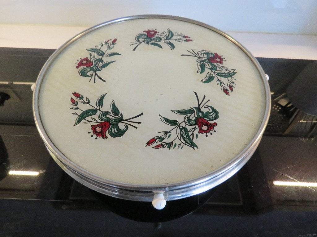 Présentoir à gâteaux rotatif vintage Lazy Susan 1940-50, Antiquités & Art, Enlèvement ou Envoi