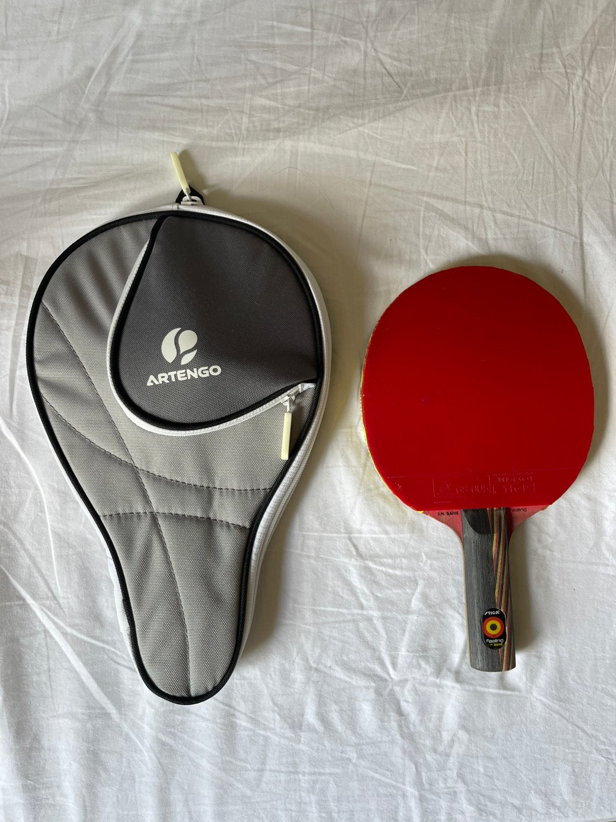 Table tennis - pro racket, Sports & Fitness, Ping-pong, Enlèvement ou Envoi, Comme neuf, Table d'intérieur, Format de concours