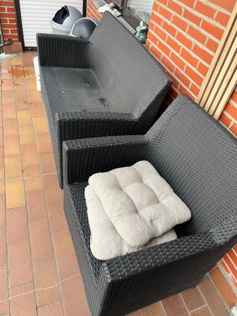 Tuin longue set, Tuin en Terras, Ophalen, 5 zitplaatsen, Kunststof, Loungeset